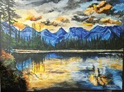 Kathleen Lapointe Mountain Sunset 18x24 $175