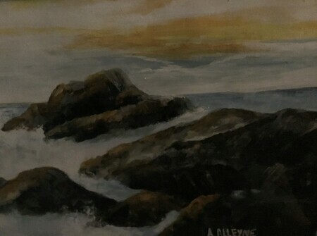 Antoinette Alleyne Sunset Over the Rocky Shore